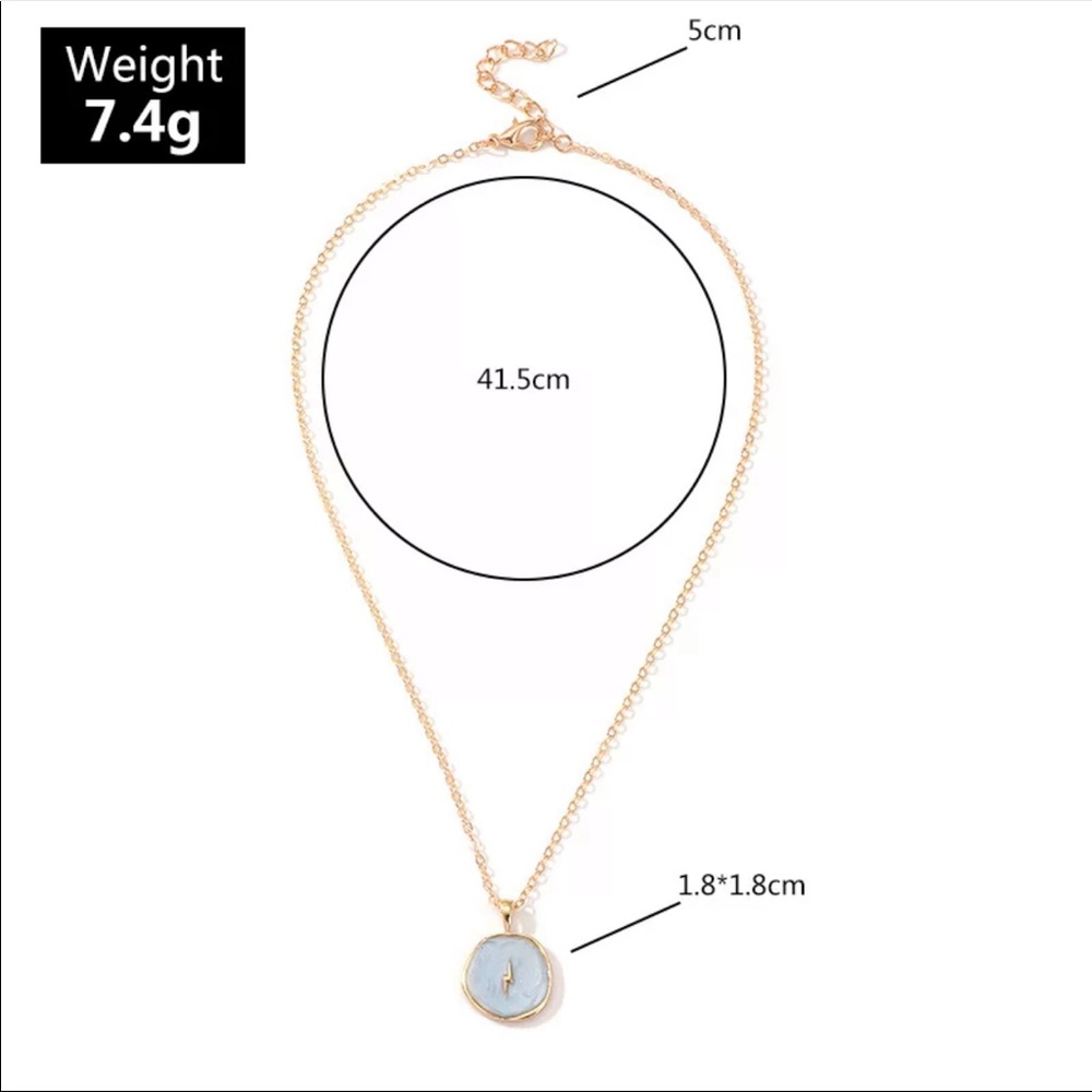 3/$30 RESTOCKED! Star Moon Lightening Round Pendant Necklace Boho Cute - Picture 10 of 10